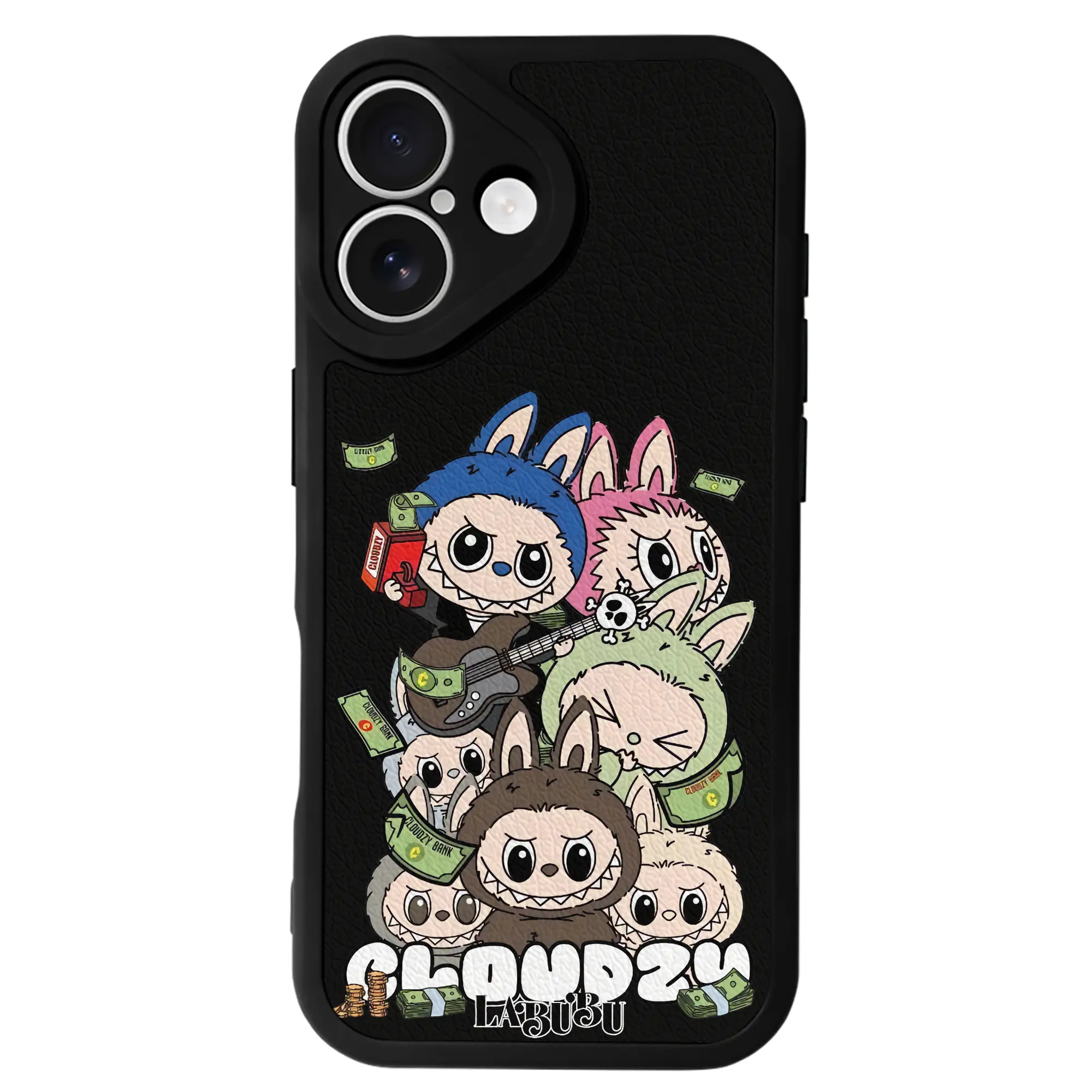 ラブブ グッズ モココ - IPhone 16シリーズ対応 ・ シリコンスマホケース ・ レザー調 ・ 高精度フィット ・ 耐衝撃 ・ ワイヤレス充電対応 ・ 精密カット